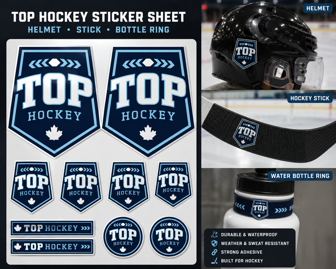 Starter Pack Bundle — Helmet Stickers, Name Bar & Jersey Numbers