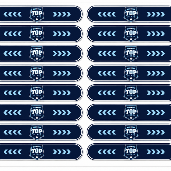 Name Bar Stickers — Custom Name, Number & Logo Strips