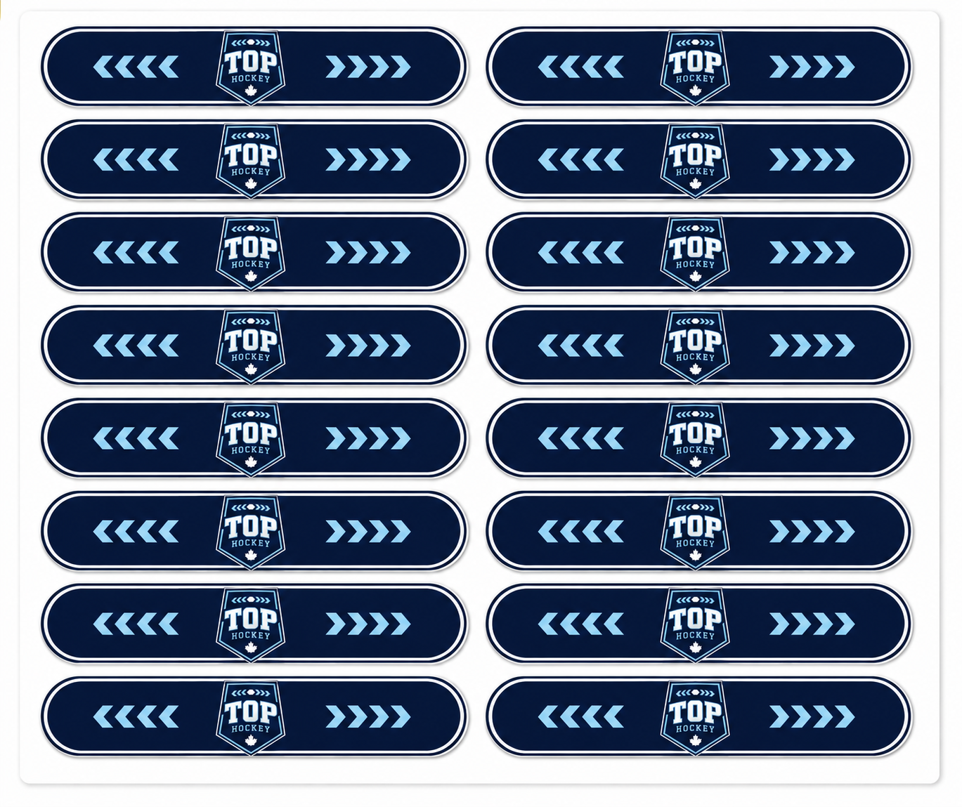Name Bar Stickers — Custom Name, Number & Logo Strips